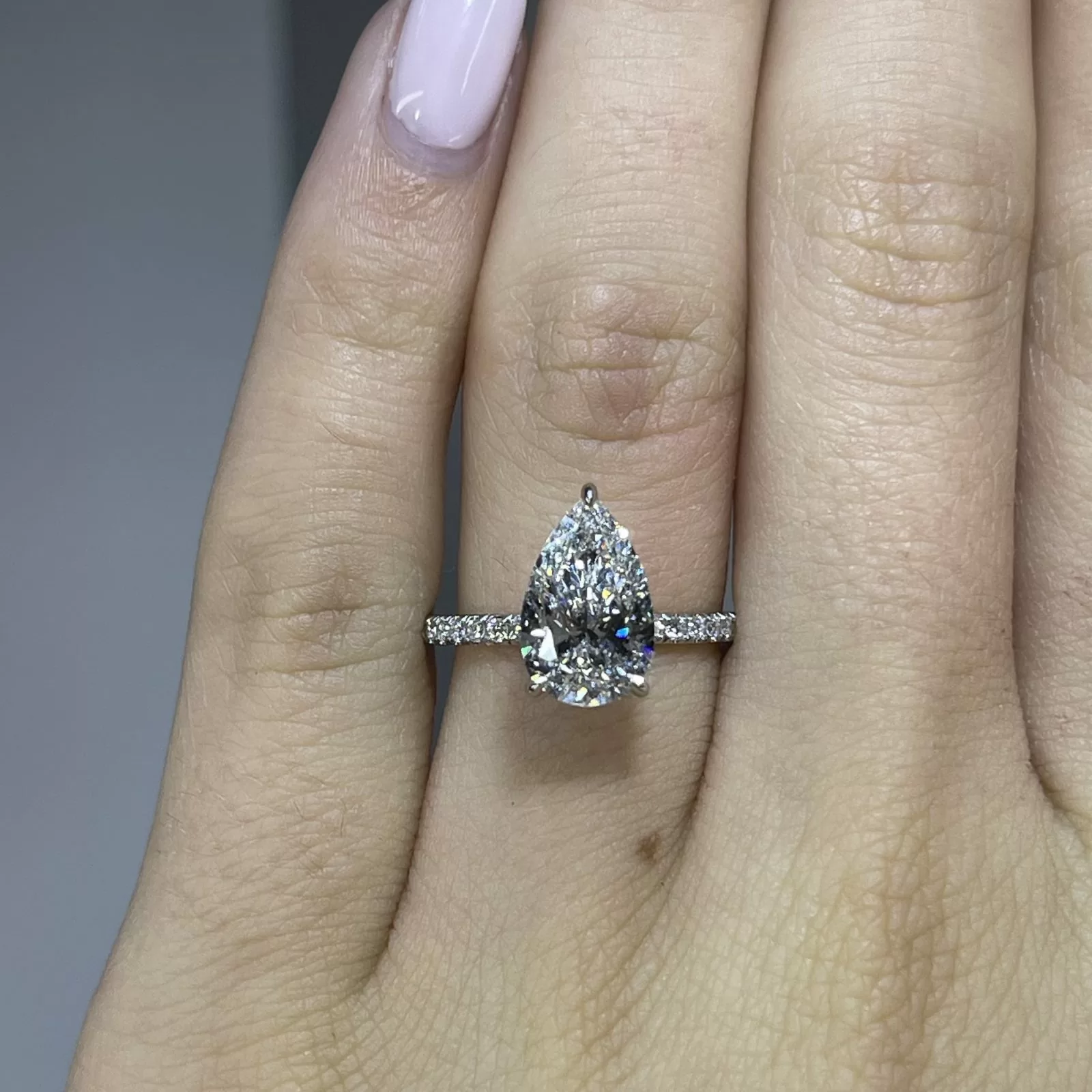 synthetic diamond wedding band for anniversary