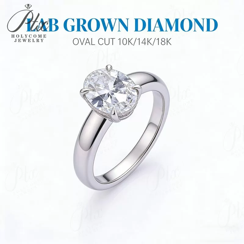 lab grown diamond solitaire ring gift for mother's day