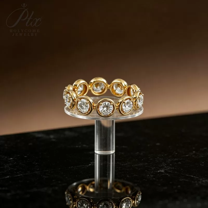 best cultivated diamond wedding band for gift for her