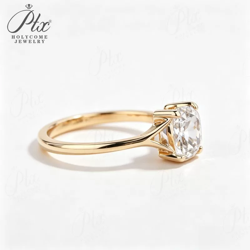 e color moissanite ring